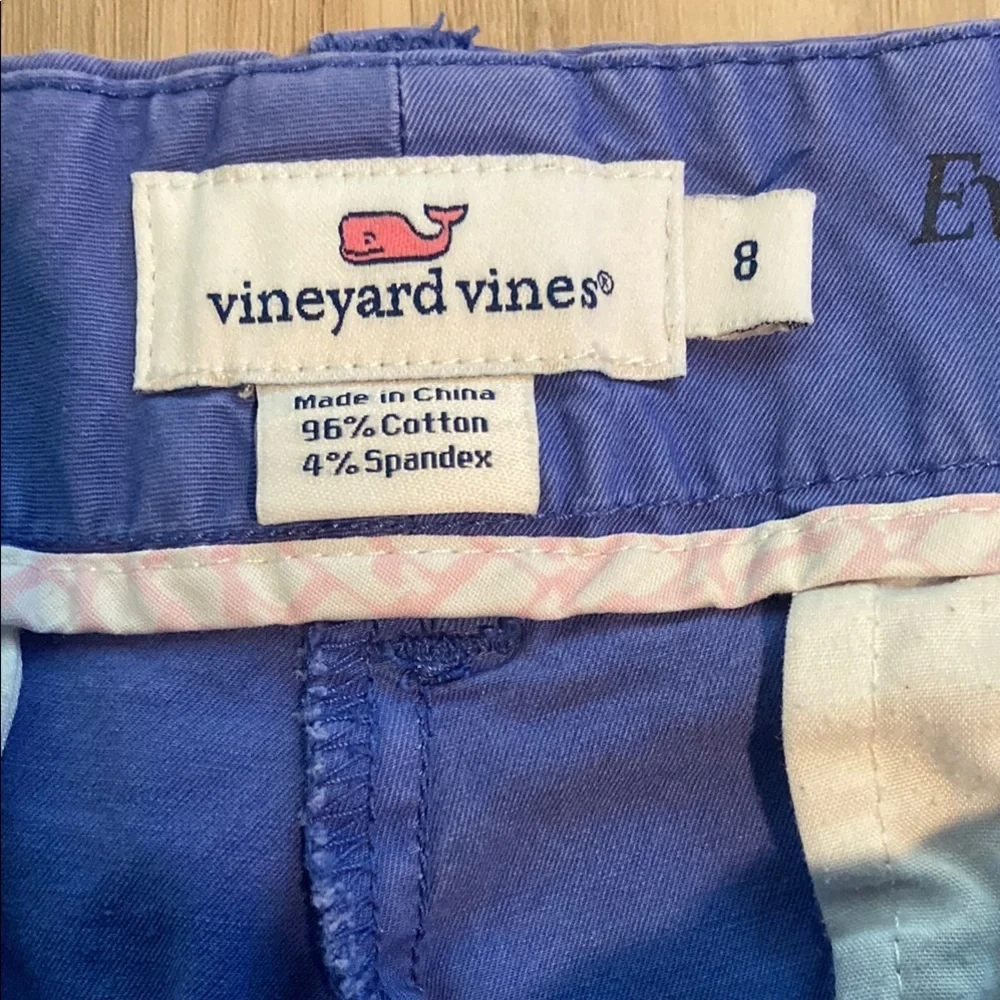 Vineyard Vines Blue Bermuda Shorts Casual Cotton Blend - Picture 2 of 5
